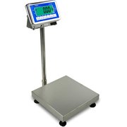 UWE Washdown NTEP Scale, 500 lb, .1 lb, 24x24" Base, Legal for Trade SS Bench Scale, 2" Backlit Display TitanH 500-24